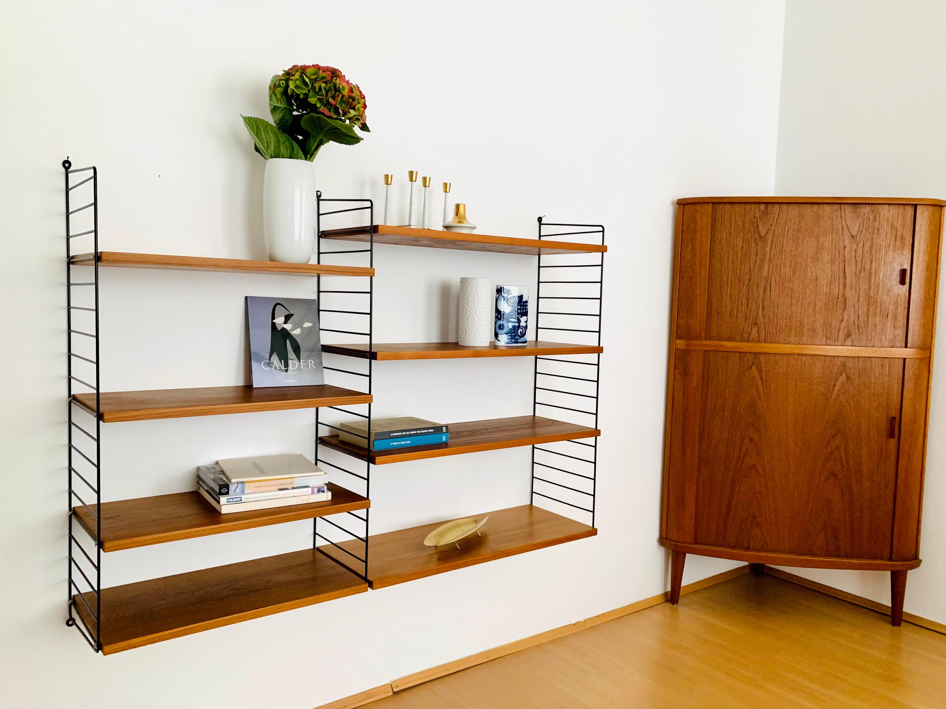 Teakwood Shelf by Kajsa & Nils ''Nisse'' Strinning for String Design 1