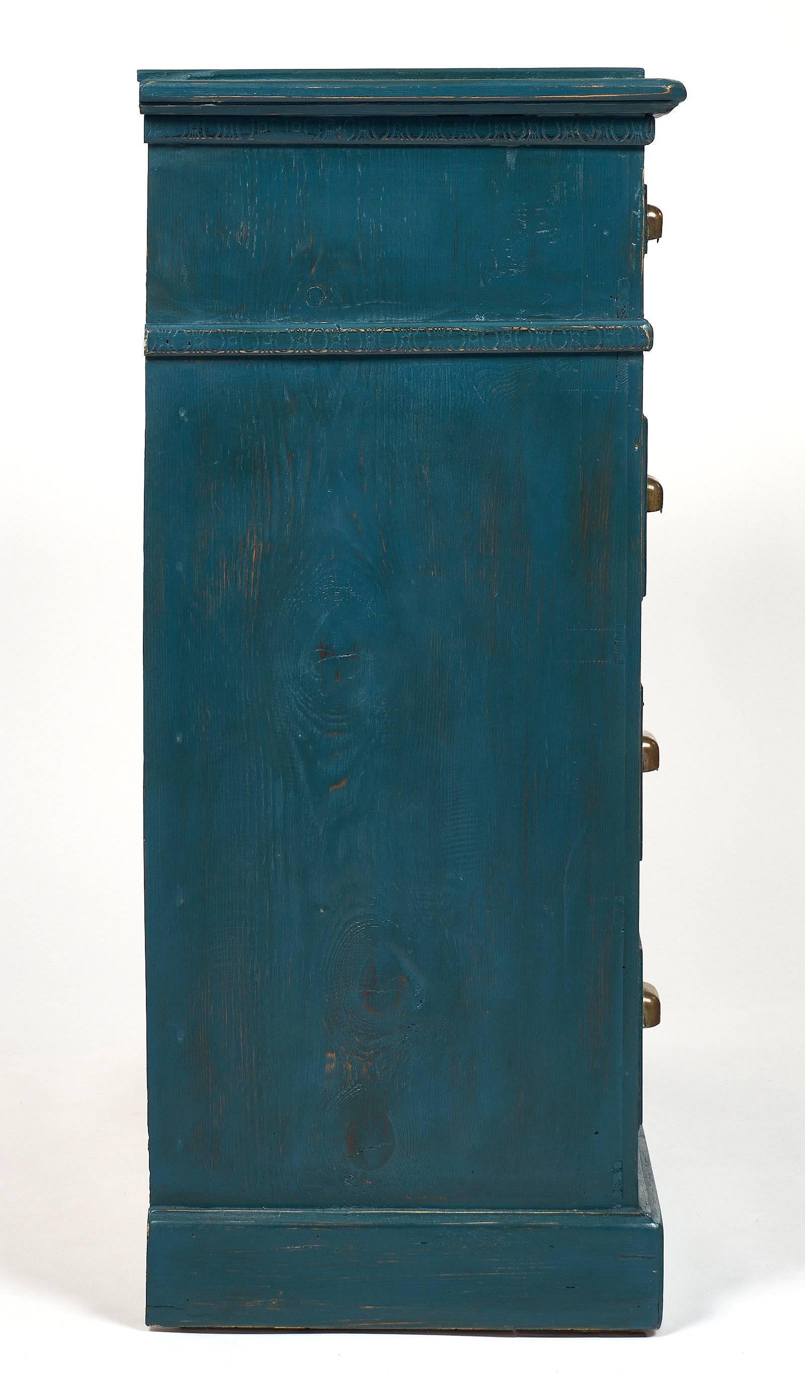Teal Antique Apothecary Cabinet 1