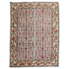 Tapis Khotan antique sarcelle de taille normale