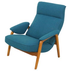Vintage Teal Artifort Theo Ruth Lounge Chair Model 137
