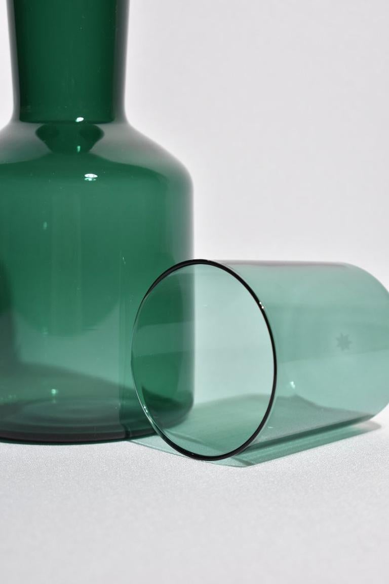 Teal Bedside Carafe Set In New Condition In Richmond, VA