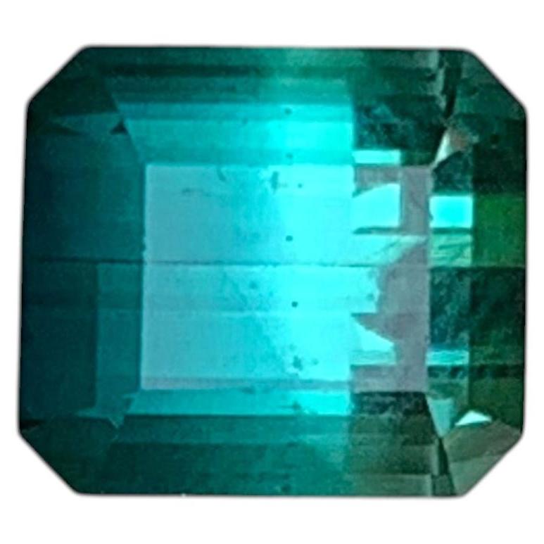 Teal Bicolor natürlichen Turmalin 1,89 Karat Smaragd Schliff lose Edelstein für Ring