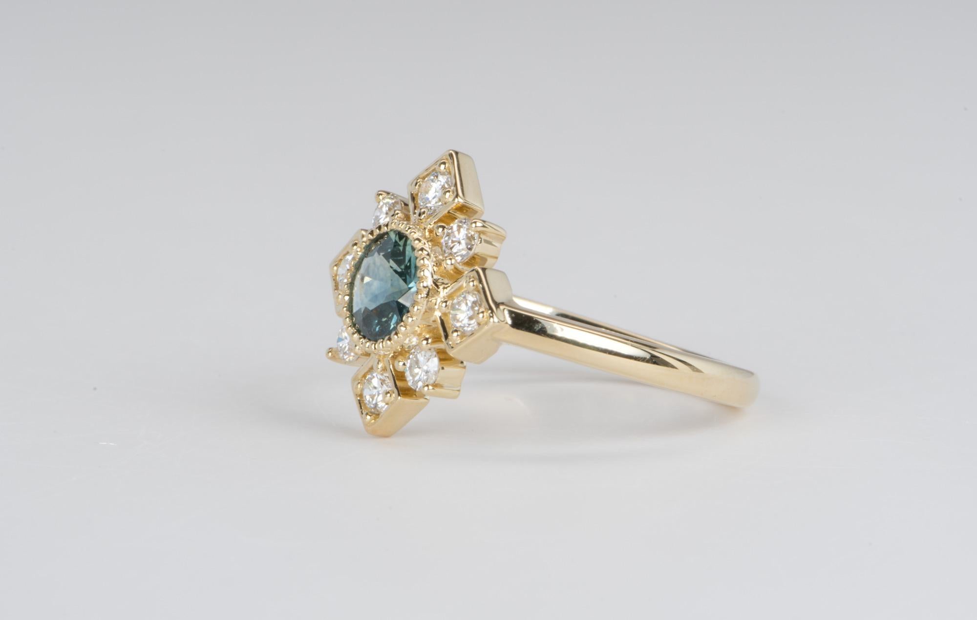 teal montana sapphire promise rings