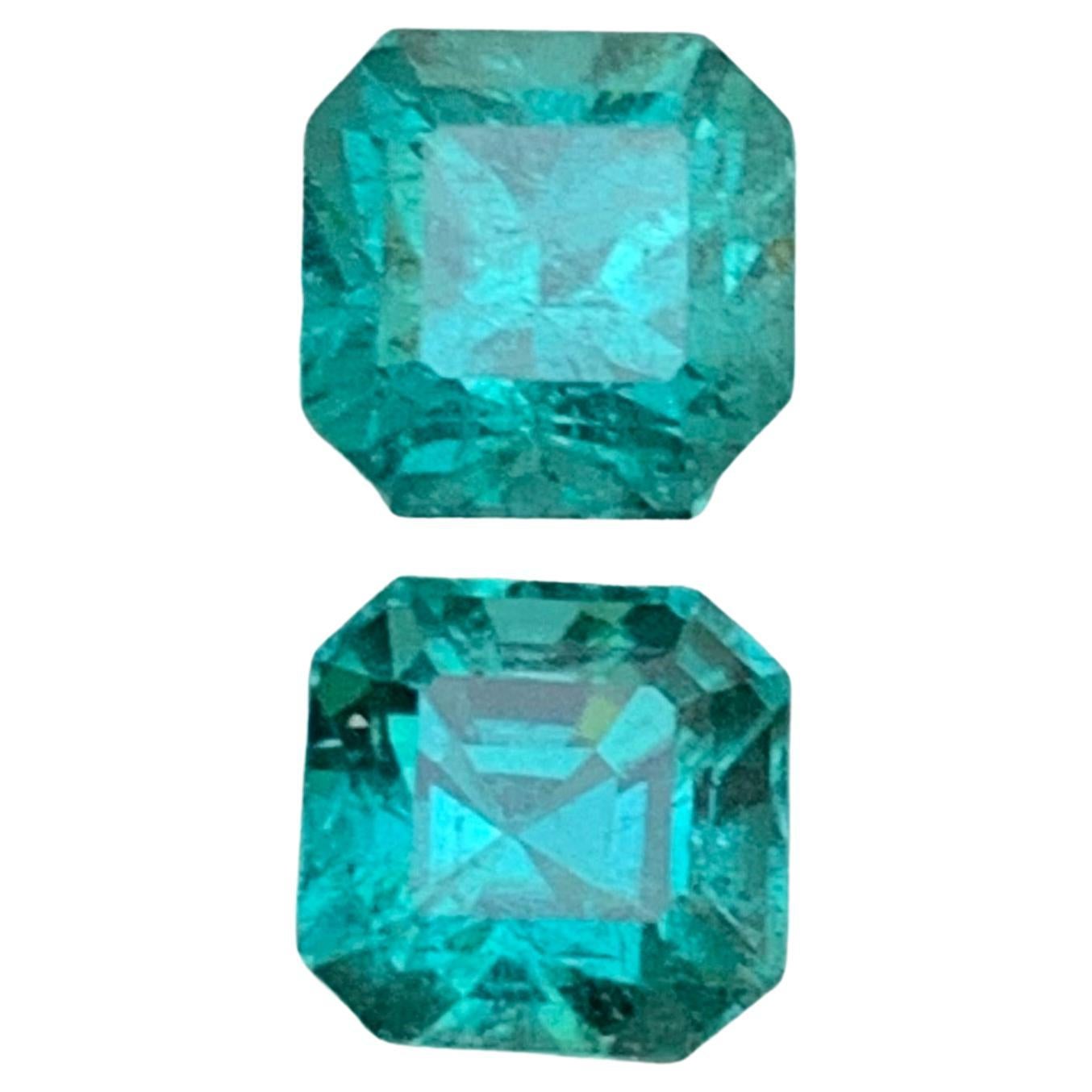 Boucles d'oreilles tourmaline naturelle bleu sarcelle