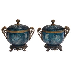 Teal Bronze Lidded Jar