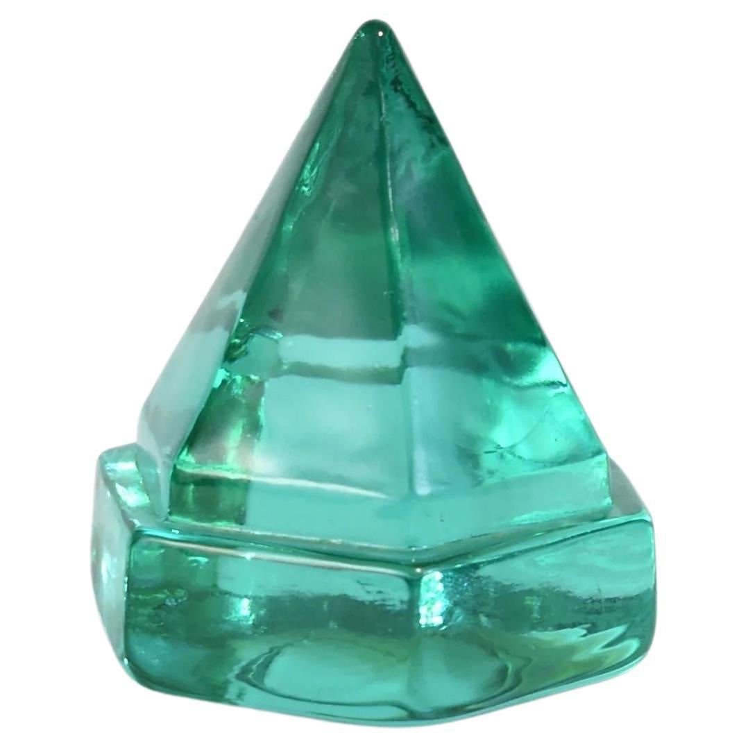 Teal Glass Prism