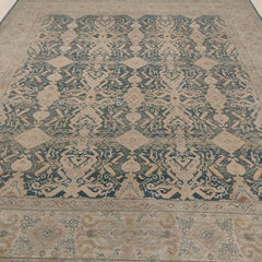 Teal Green Botanical Design Lucca Rug by Alberto Levi Gallery