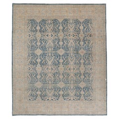 Teal Green Botanical Design Lucca Rug by Alberto Levi Gallery