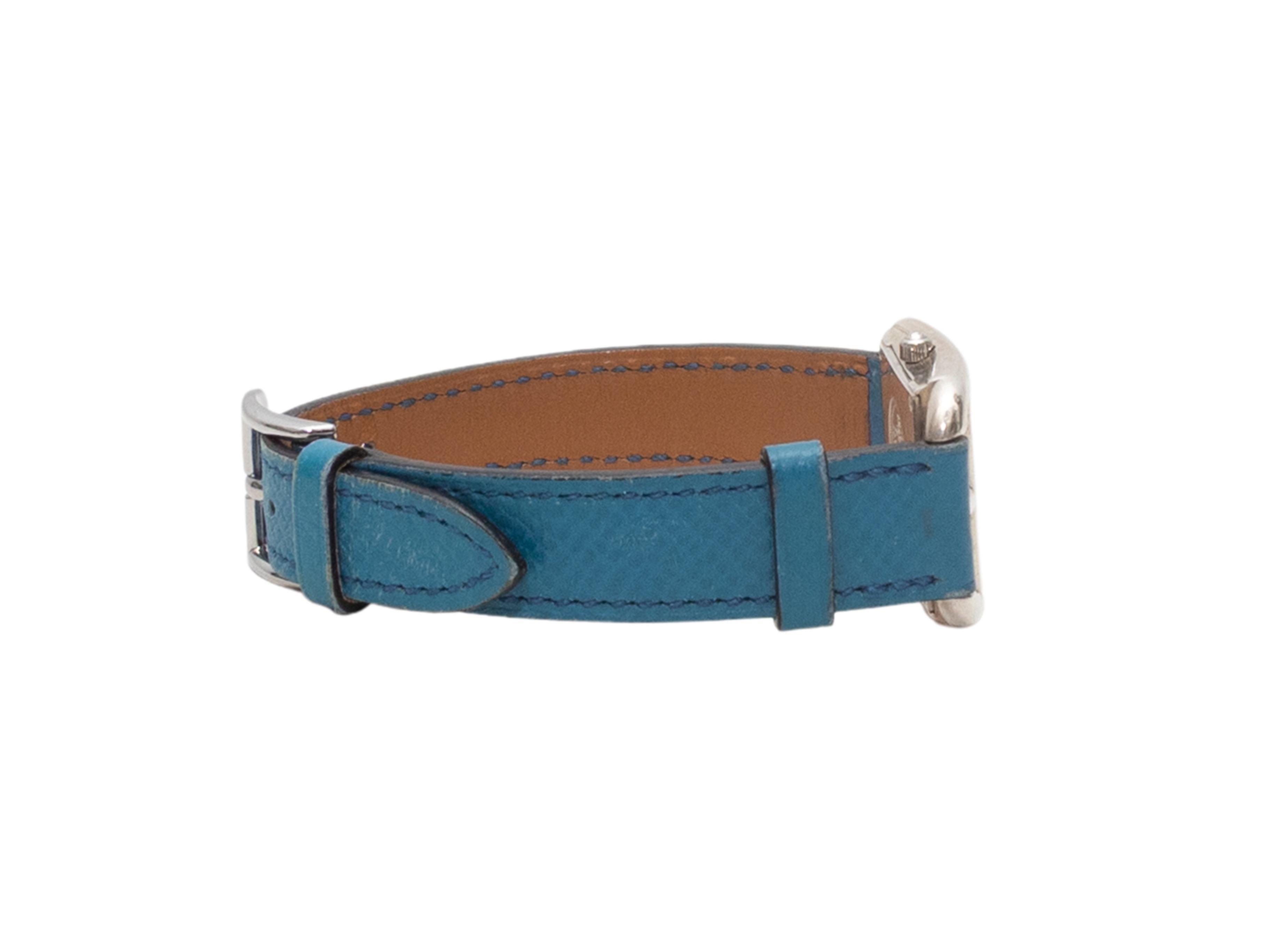 Teal Hermes Cape Cod Tonneau Watch Bon état - En vente à New York, NY