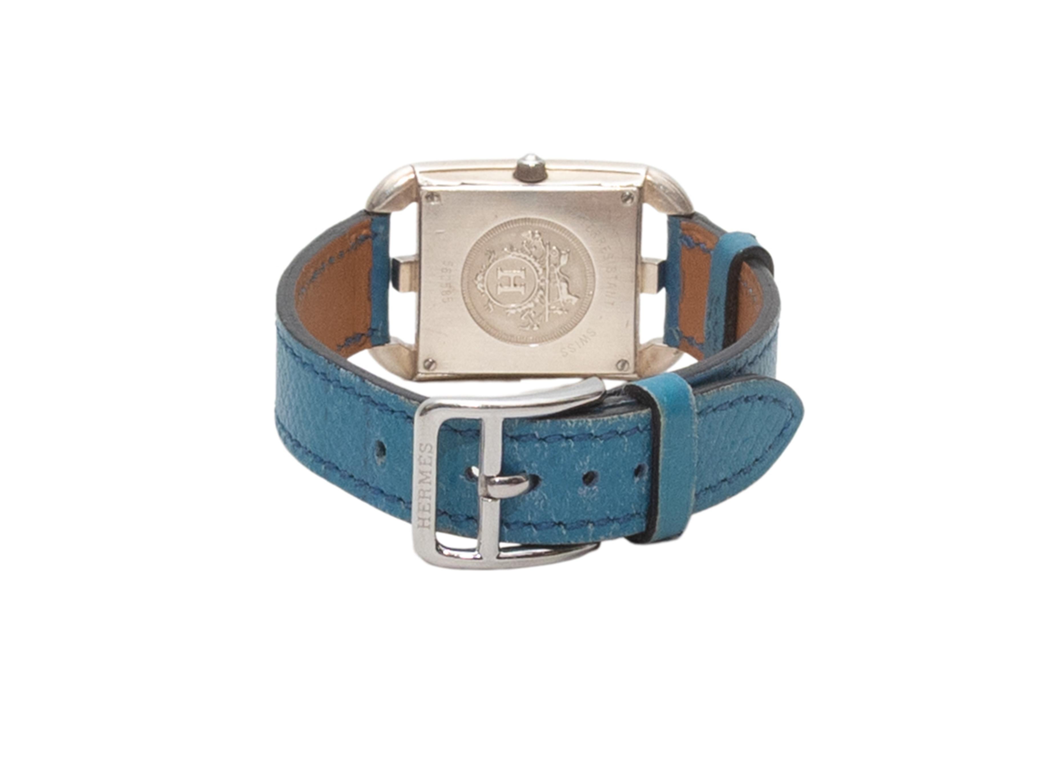 Teal Hermes Cape Cod Tonneau Watch Unisexe en vente