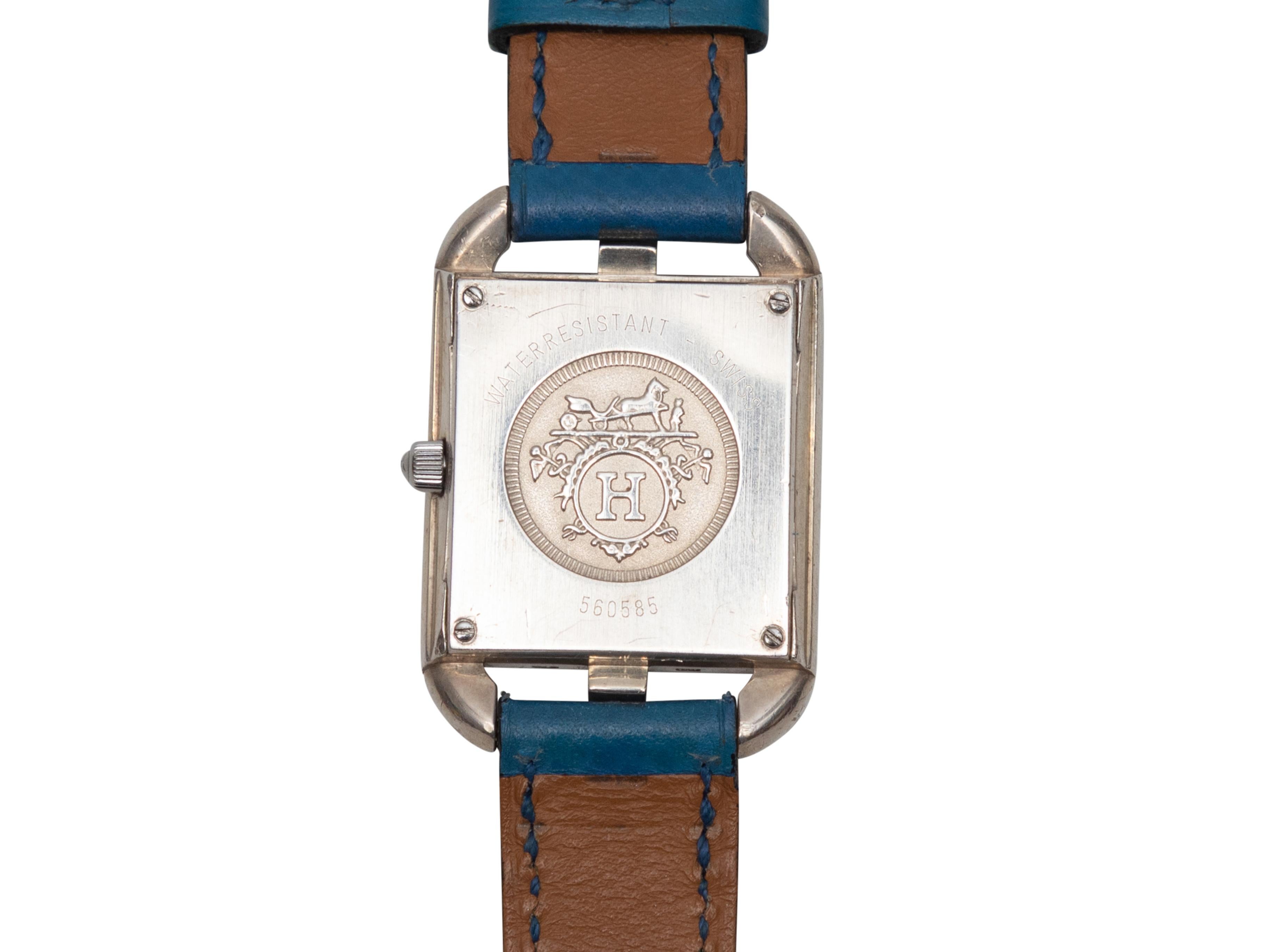 Teal Hermes Cape Cod Tonneau Watch en vente 1