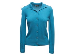 Teal Loro Piana Baby Cashmere Cardigan