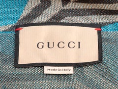 Teal & Multicolor Gucci Metallic Geometric Patterned Maxi Dress Size US S