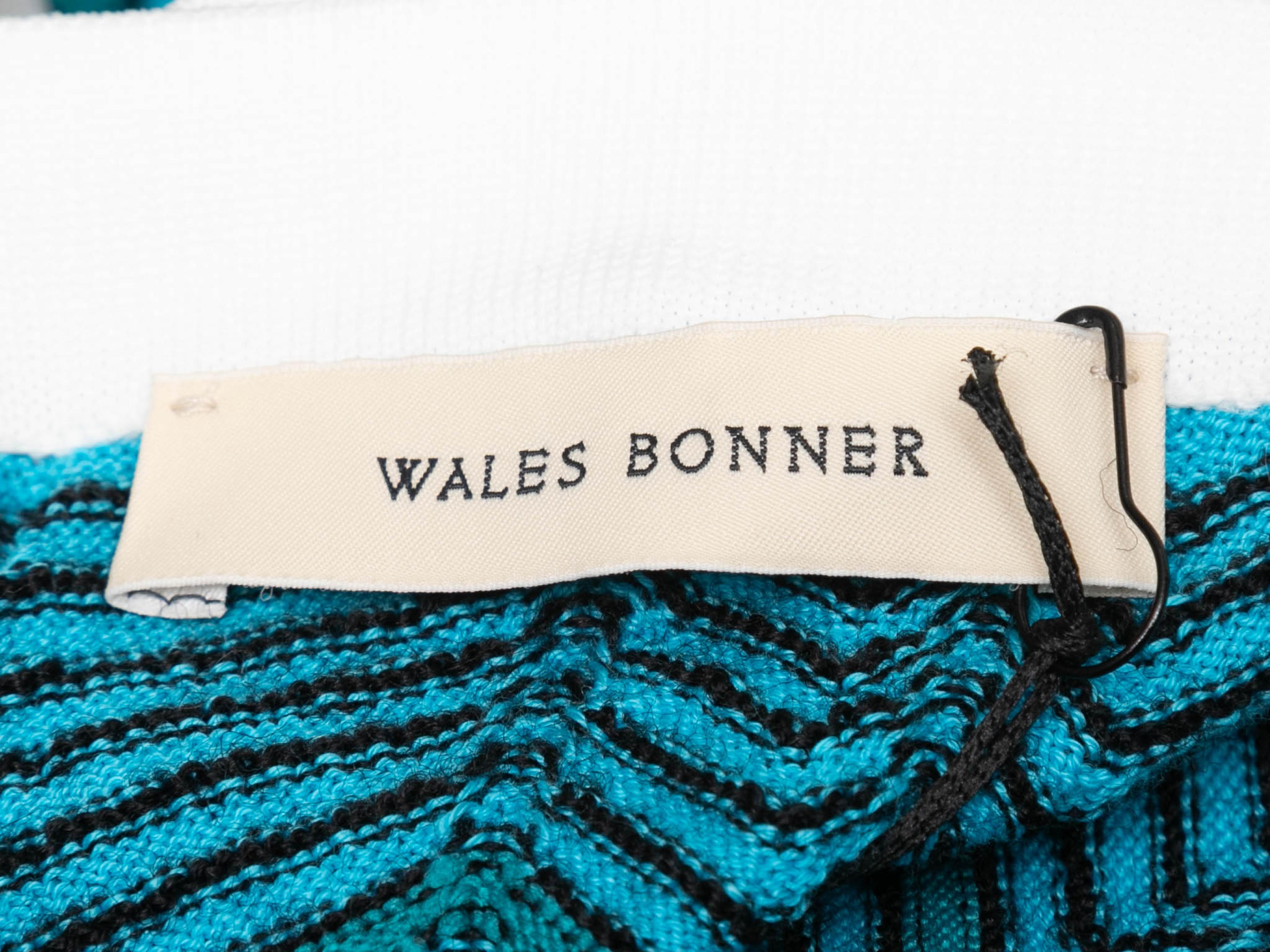 Women's Teal & Multicolor Wales Bonner Virgin Wool-Blend Knit Dress Size US L