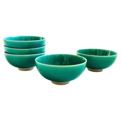 Ciotole di ceramica verde acqua - Set di 5