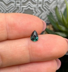 Teal Sapphire 0.89Ct natural Loose gemstone, pear cut, Origin Madagascar, GFCO