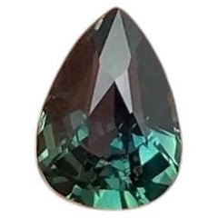 Teal Sapphire 0.89Ct natural Loose gemstone, pear cut, Origin Madagascar, GFCO