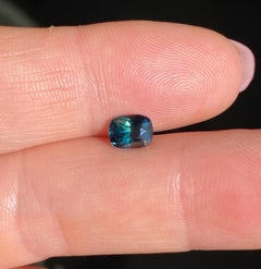 Teal Sapphire 1.21Ct natural Loose gemstone, cushion cut, Origin Madagascar
