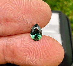 Teal Sapphire 1.25Ct natural Loose gemstone, pear cut, Origin Kenya