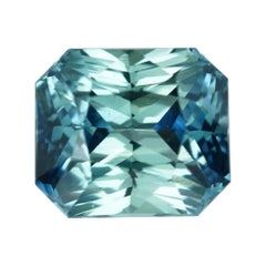Teal Sapphire 1.65 ct Radiant Cut Natural Heated