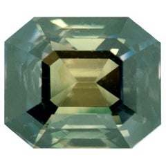 Teal Sapphire 2.82 Ct Emerald Cut Natural Unheated, Loose Gemstone