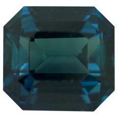 Teal Sapphire Emerald Cut Natural Heated, Loose Gemstone (pierre précieuse en vrac)