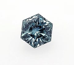 Teal to Blue Montana Hexagonal 2.39ct U.S. Faceted Sapphire!