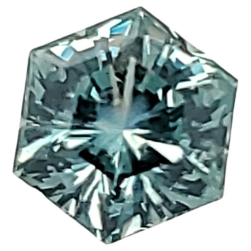 Teal to Blue Montana Hexagonal 2.39ct U.S. Faceted Sapphire! For Sale