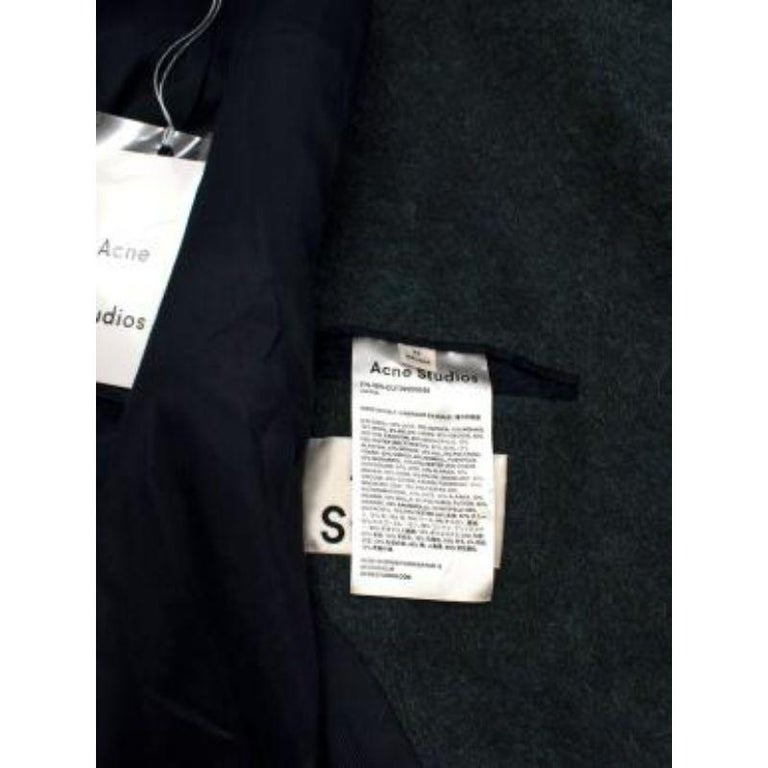 teal wool and faux fur sleeveless coat For Sale at 1stDibs