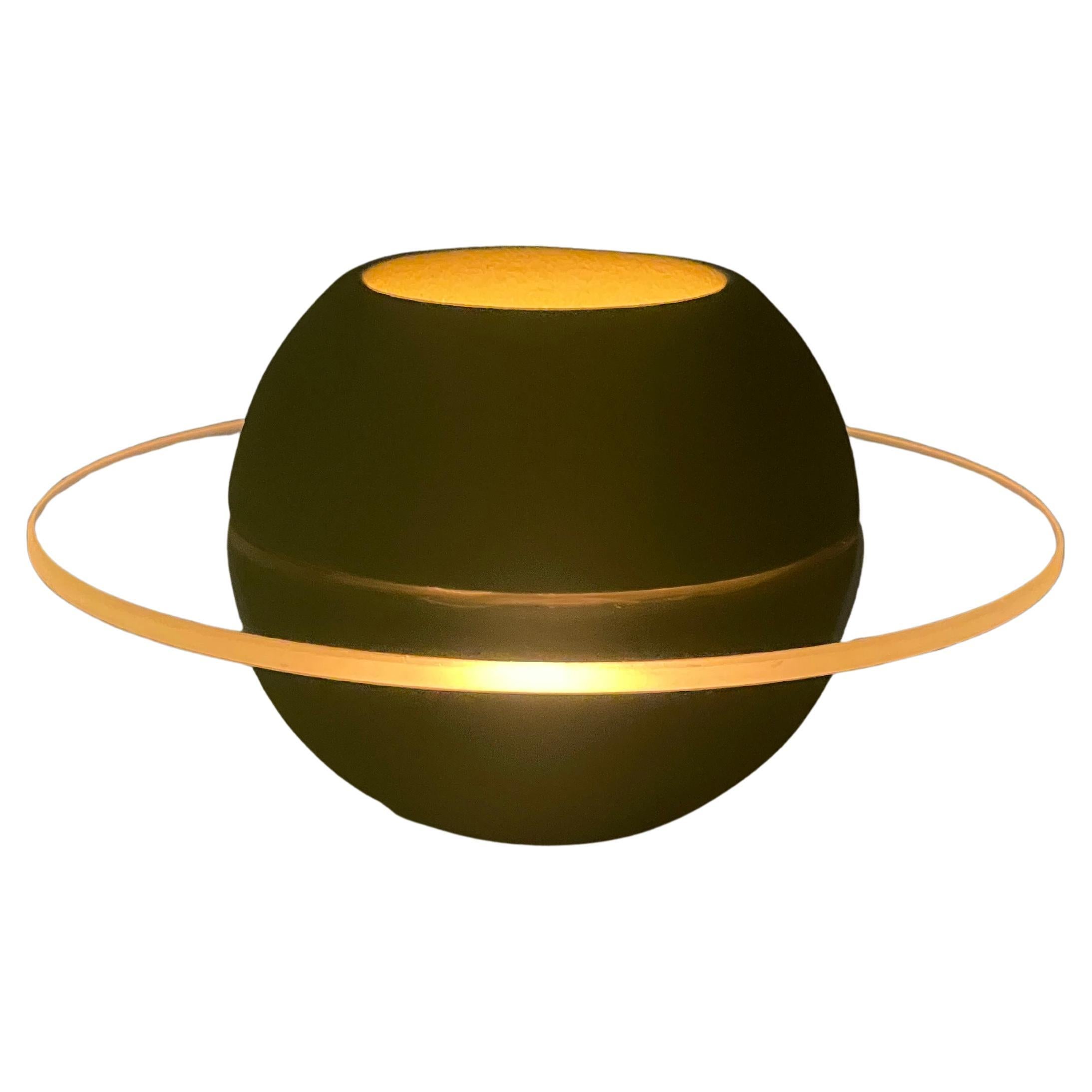 Tealight Candle Holder "Sfär Matt Green" in Glass and Glazed Porcelain