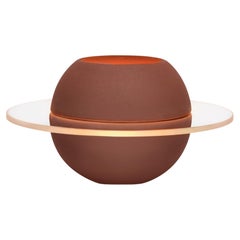 Portacandele "Sfär Red Soil" in vetro e porcellana smaltata