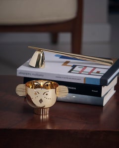 Tealight Holder Monkos in Shiny Brass by Jaime Hayon