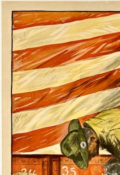 TEAMWORK WINS UNITED STATES SHIPPING BOARD Original Vintage WWI World War Poster