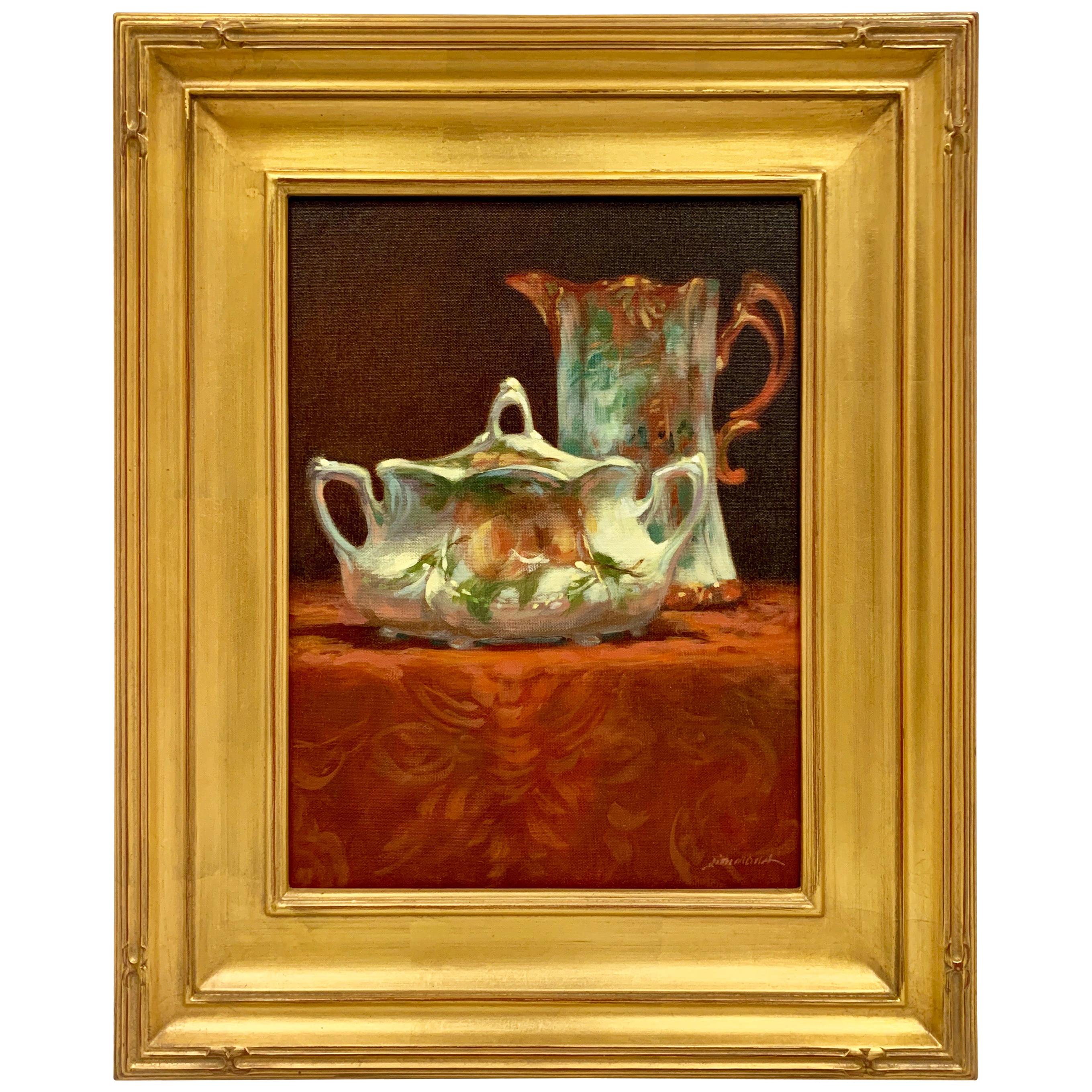 Teapot and Tureen Oil Painting Original Katherine Simmons Oil Still Life