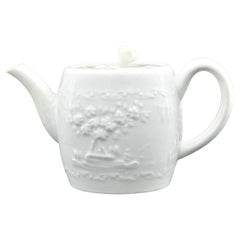 Teapot in Blanc De Chine, Worcester, circa 1760