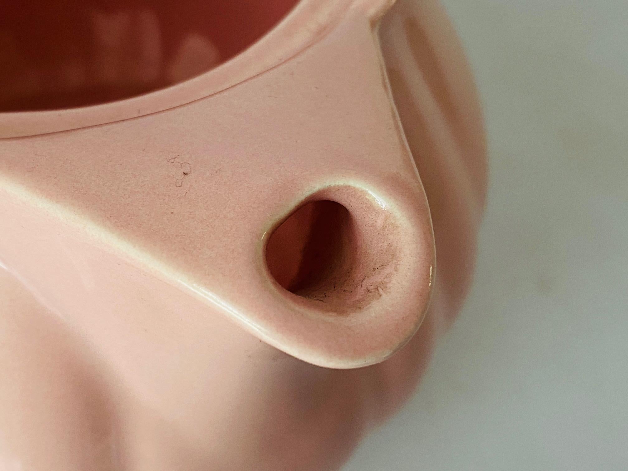 Teapot in Ceramic for Les Salins in Pink Color Midcentury, France For Sale 2