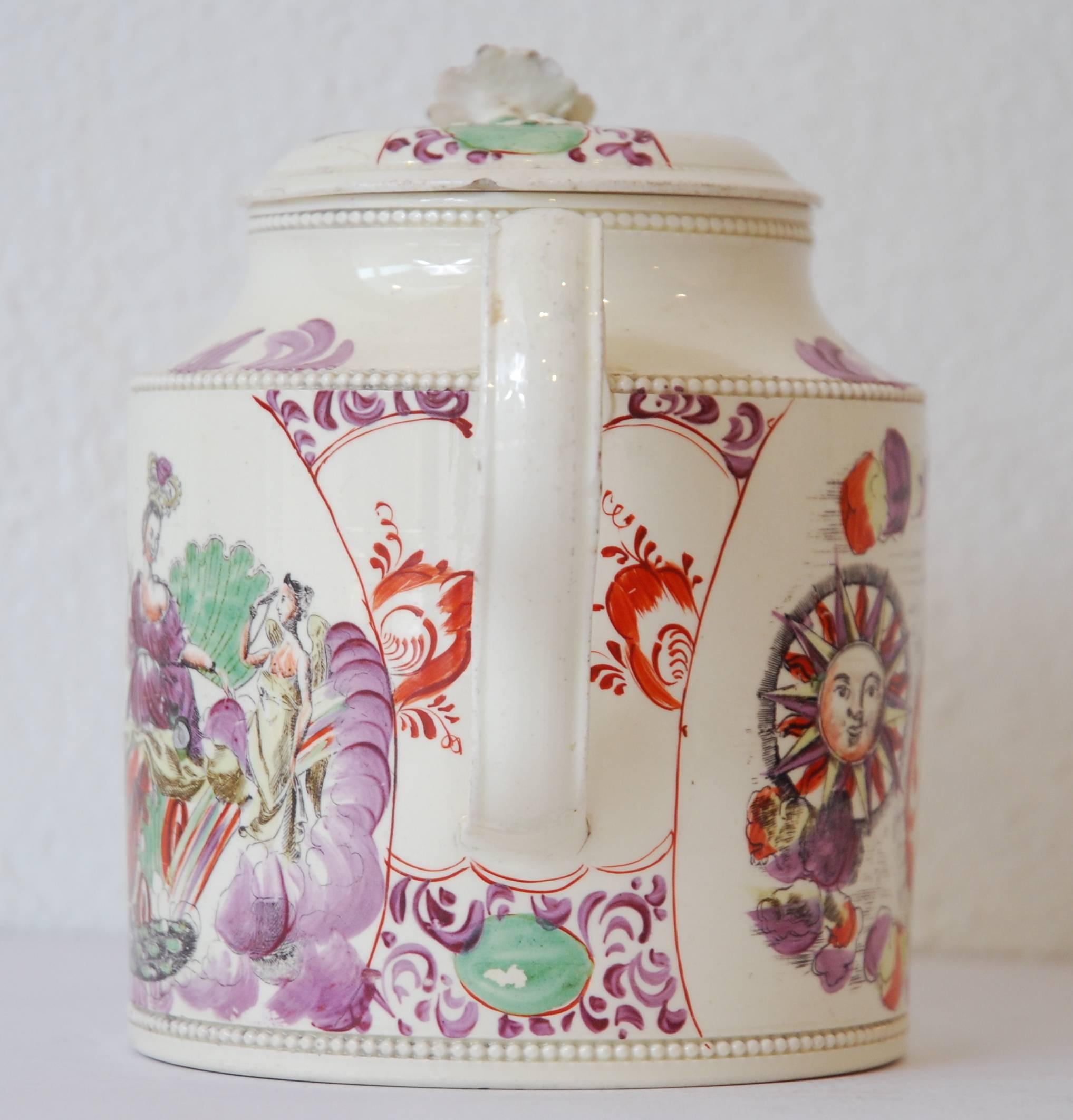 English Teapot, Juno, Queen of the Gods, Greatbatch, circa 1785