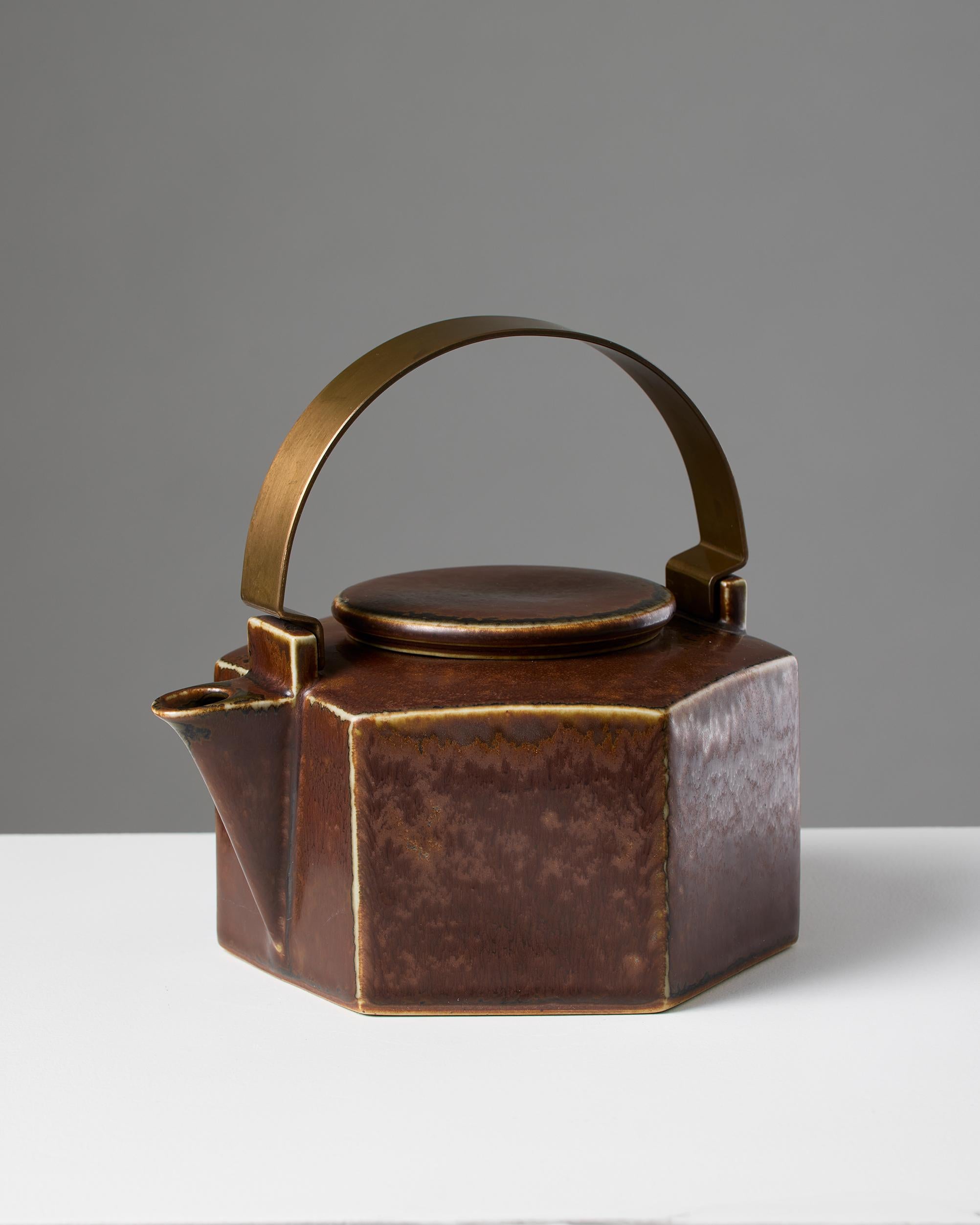 European Teapot, “Six-sided”, designed by Signe Persson-Melin, Rörstrand, Sweden 1950s