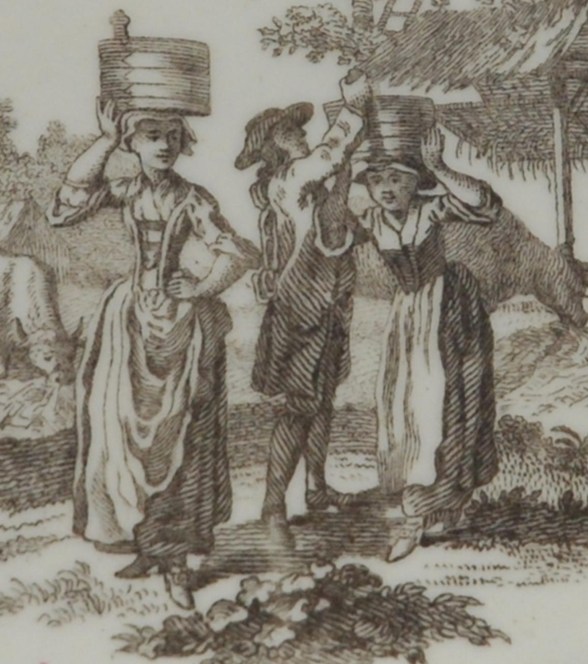 Néoclassique Support de thé, motif « sirènes », Worcester, vers 1760 en vente