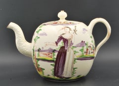 Teapot, with Naive Shepherdess, Wedgwood C1770