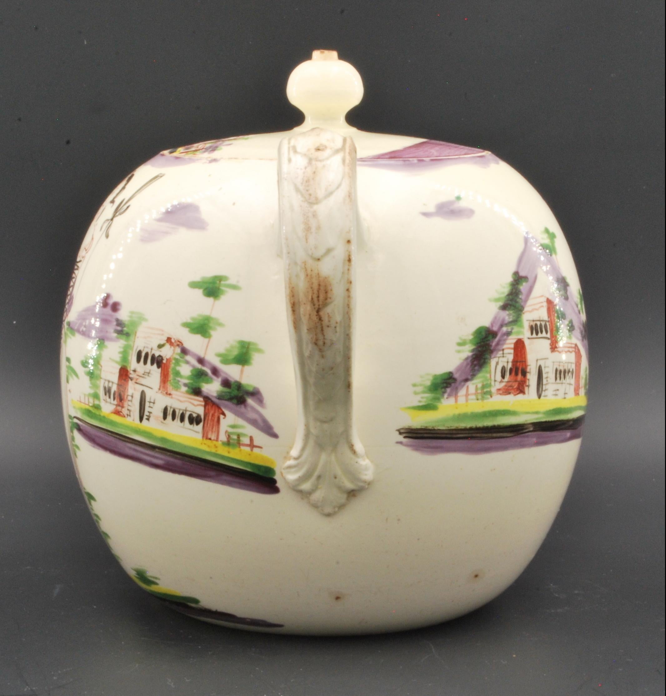 Tetera con pastora ingenua, Wedgwood C1770 Cerámica Creamware en venta