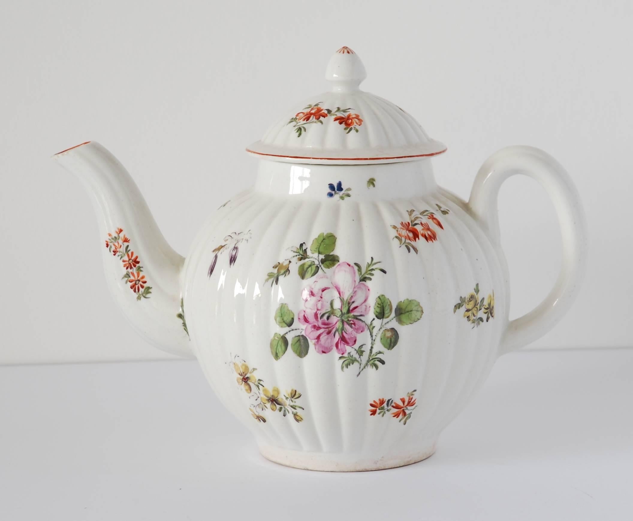 English Teapot, Derby Porcelain Works, circa 1776