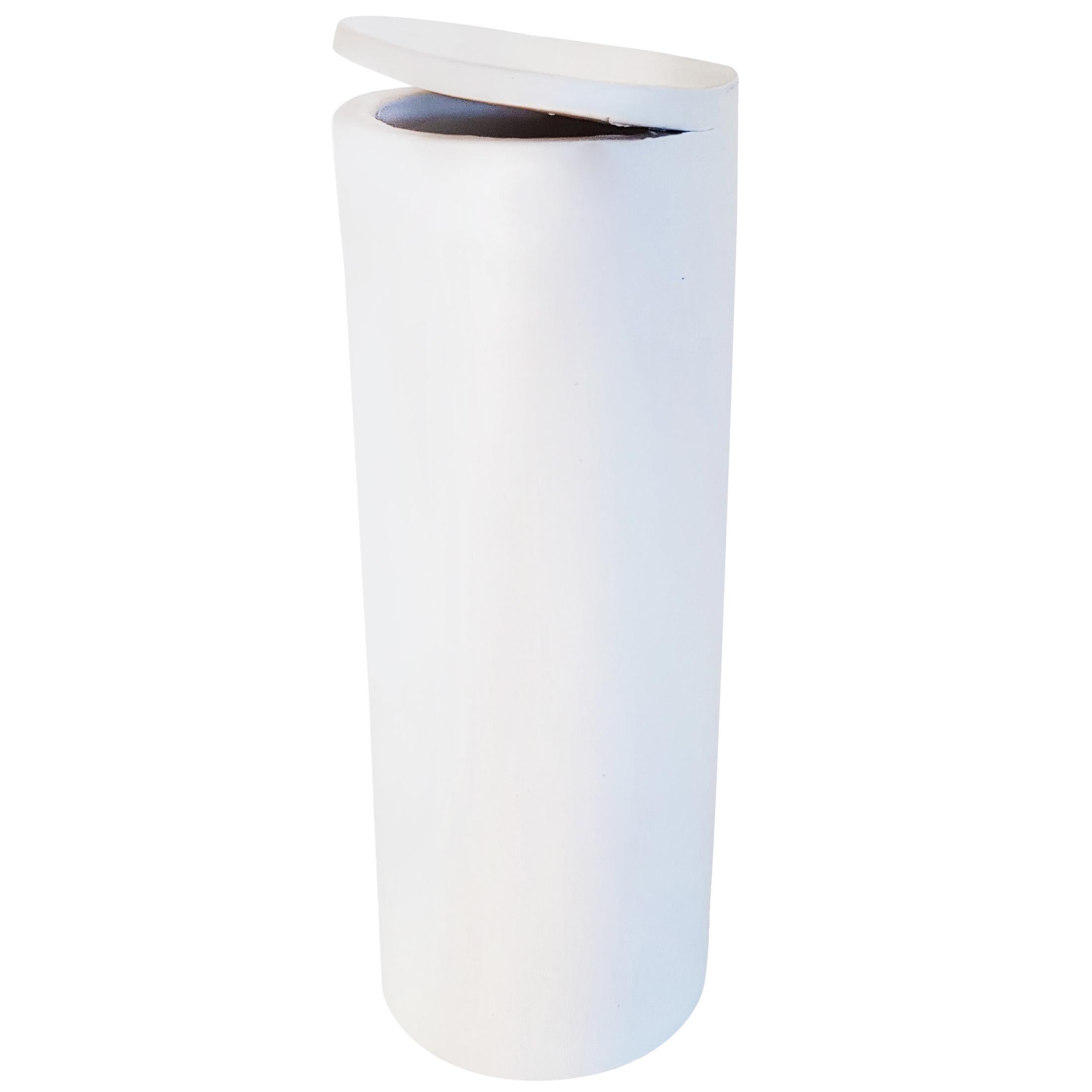 "Tear" Opaque White Ceramic, Table Lamp For Sale
