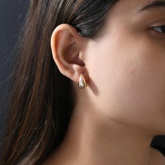 Orecchini a goccia con diamanti naturali da 0,11 carati in oro giallo 18 carati Gioielli di pregio