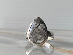 Teardrop Black tourmaline in quartz