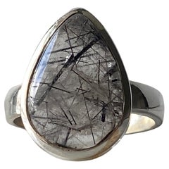 Teardrop Black tourmaline in quartz