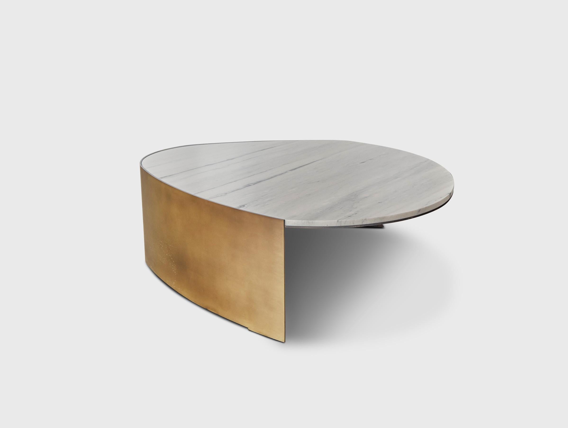 Teardrop coffee table by Atra Design
Dimensions: D 40 x W 150 x H 150 cm
Materials: marble, steel
Other marbles available. Golden painted steel or black painted steel available.

Atra Design
We are Atra, a furniture brand produced by Atra form