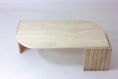 Teardrop Coffee Table in Travertine, Italy, 1970s