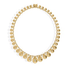 Teardrop Diamond Studded 18k Yellow Gold Choker Necklace Fine Bridal Jewelry
