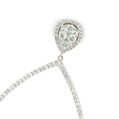 Teardrop Earrings with Diamonds